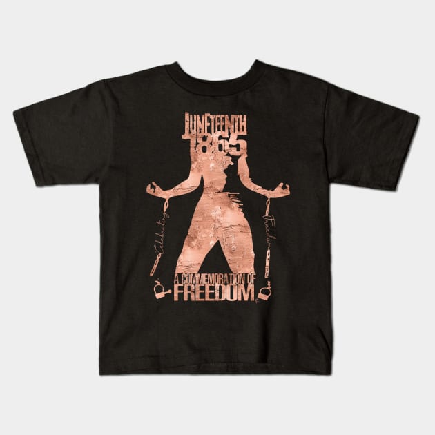 Juneteenth 1865 Kids T-Shirt by CreatedByLF